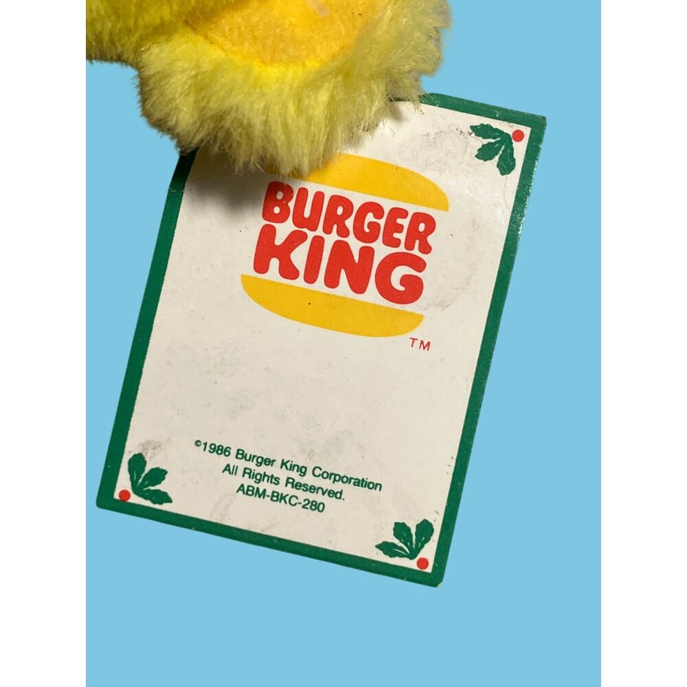 Crayola Burger King Plush Yellow Teddy Bear 1986 Vintage - Picture 10 of 12